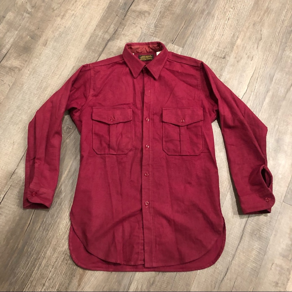 Eddie Bauer Vintage Mens 100% Cotton Flannel Shirt Large Button Down USA MADE